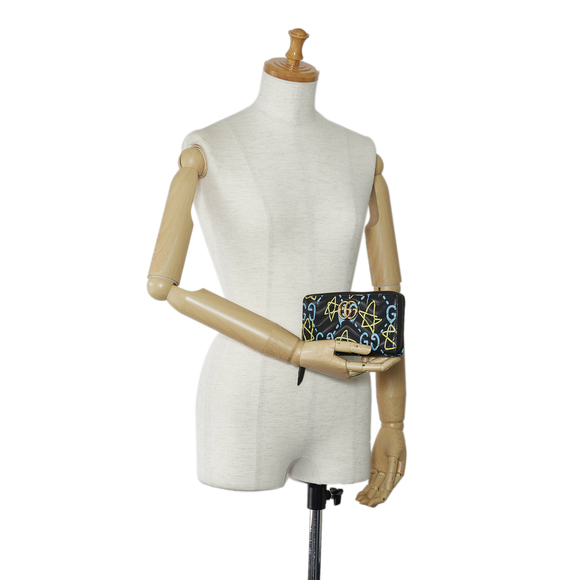 GUCCI GG Marmont Ghost Leather Zip Around Wallet Long Wallets - Picture 10 of 10